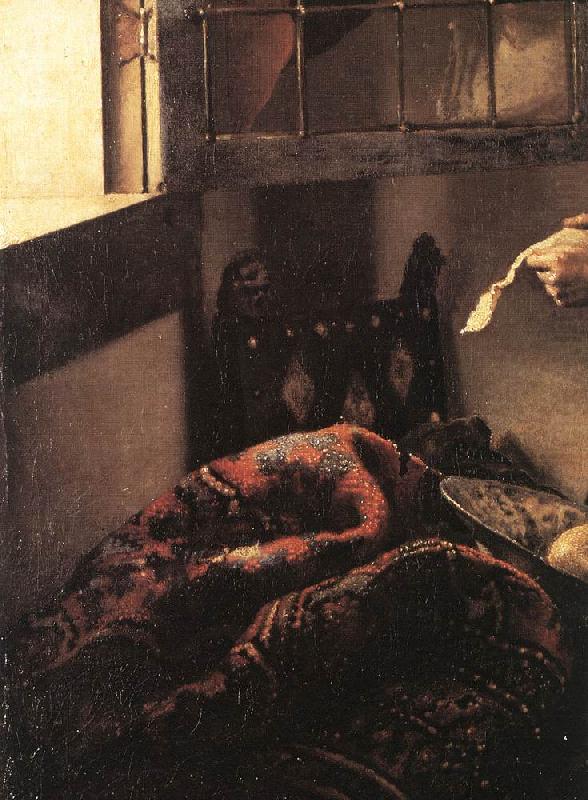 VERMEER VAN DELFT, Jan Girl Reading a Letter at an Open Window (detail) e china oil painting image